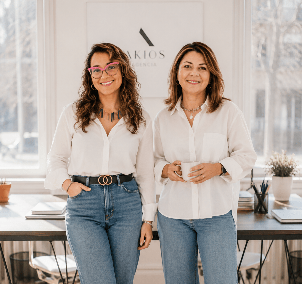 Gaby y Caro en su espacio de trabajo